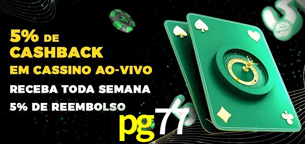 Promoções do cassino ao Vivo pg77